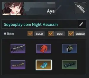 aya build sniper night assassin