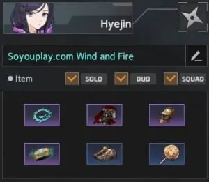 Hyejin shuriken build