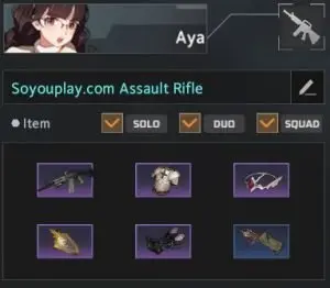 aya assault rifle build